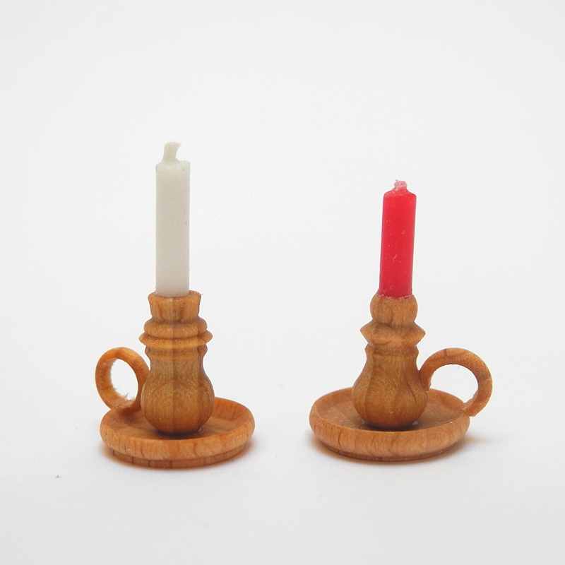 Kerzenständer mit Griff, Puppenstubenminiatur in 1zu12